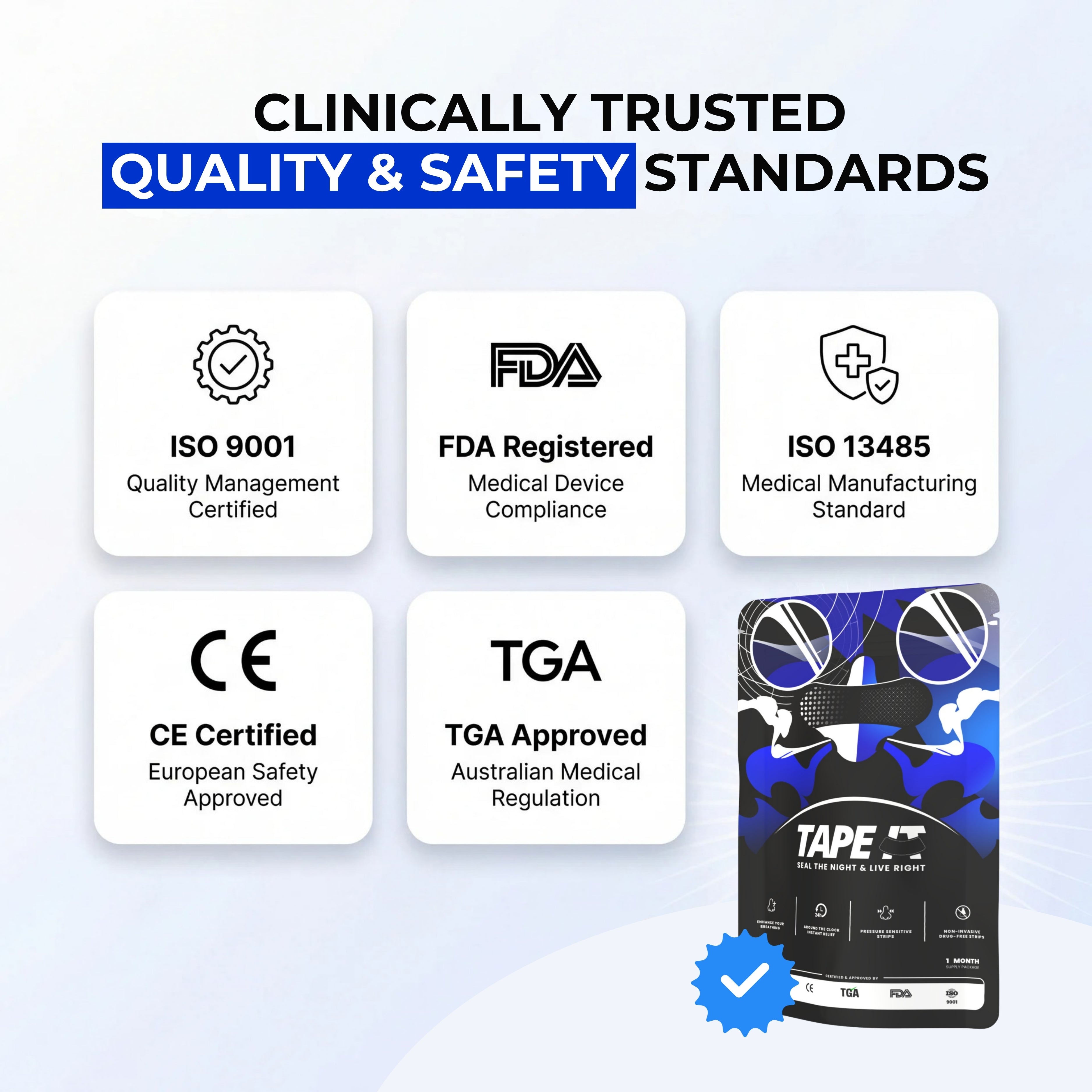 شرائط الأنف المحسنة للتنفس TAPE IT - 30 قطعة