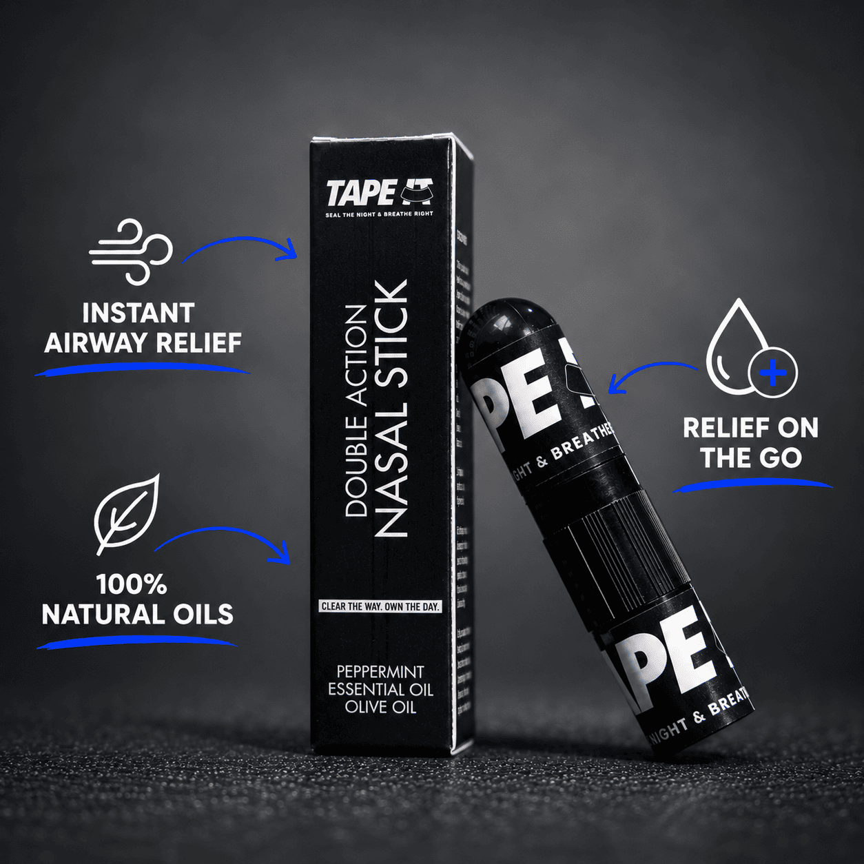 TAPE IT® Double Action Refreshing Nasal Stick