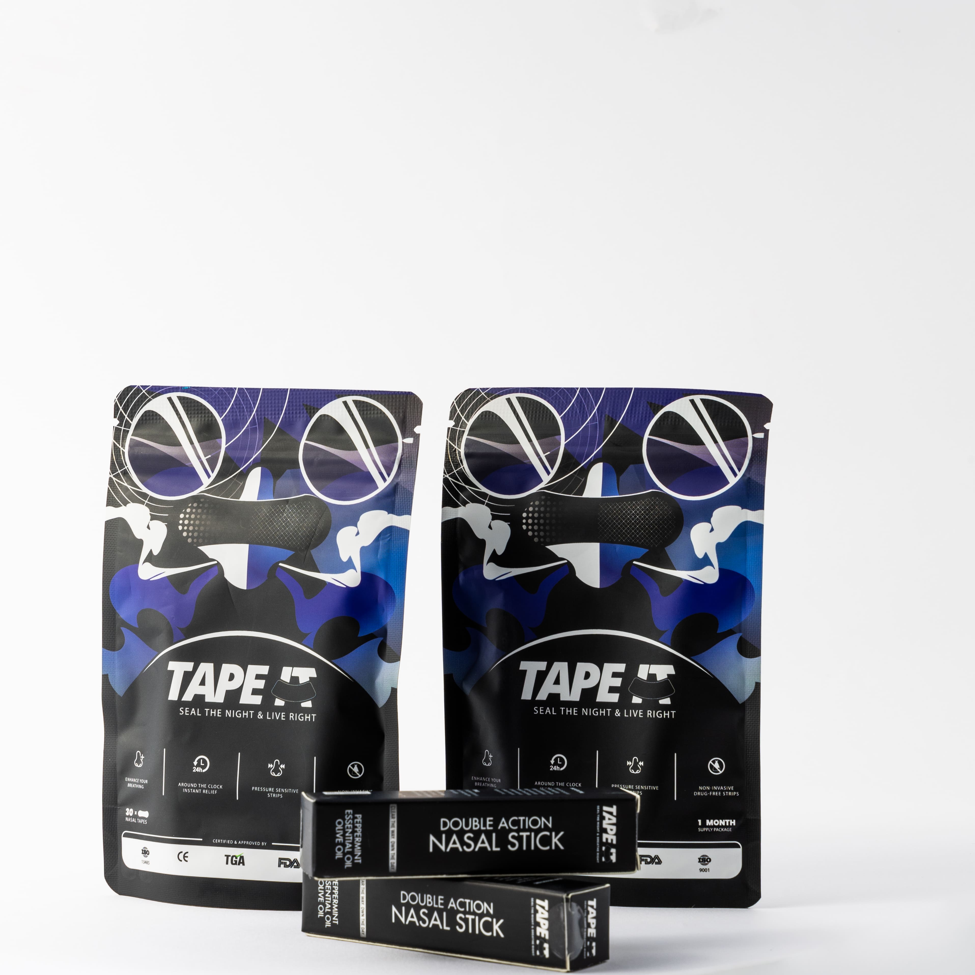 The Double Trouble Bundle : 2 Nasal Strip Packs + 2 Nasal Sticks