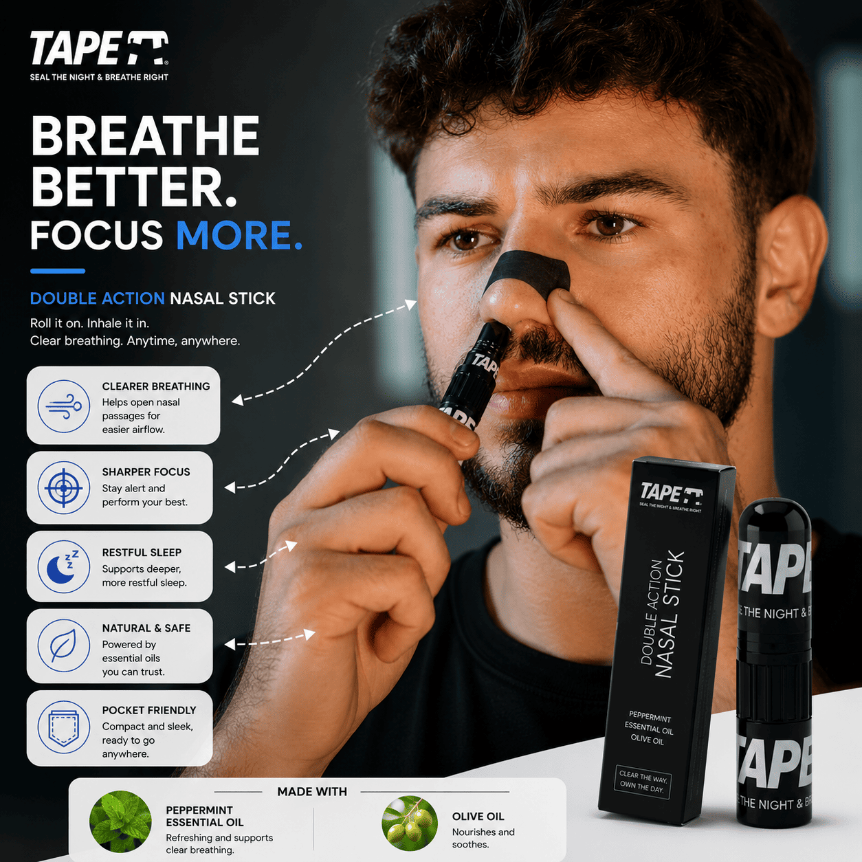 TAPE IT Double Action Refreshing Nasal Stick