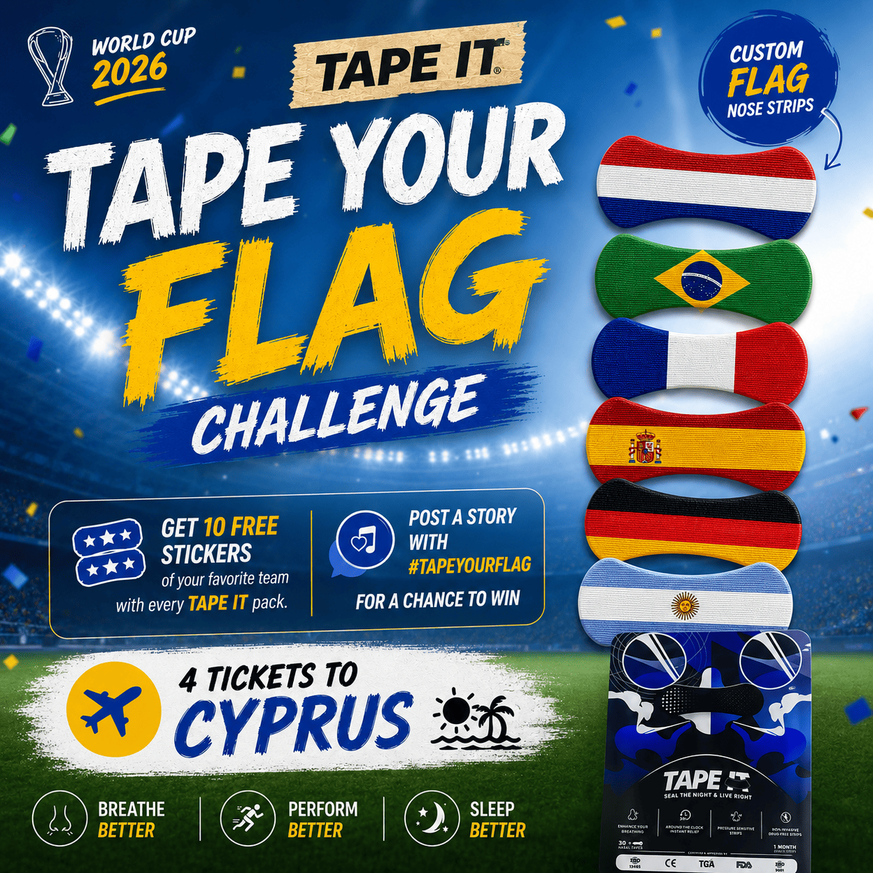 TAPE IT Improved Breathing Nasal Strips